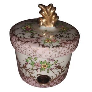 Vintage 1950s–60s Japan Porcelain Stamp Dispenser & Pencil Sharpener – 2.5"
